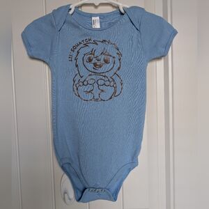 Lil' Squatch Blue Baby Onesie BNWOT